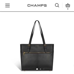 Champs Black Gala / Leather Tote Bag